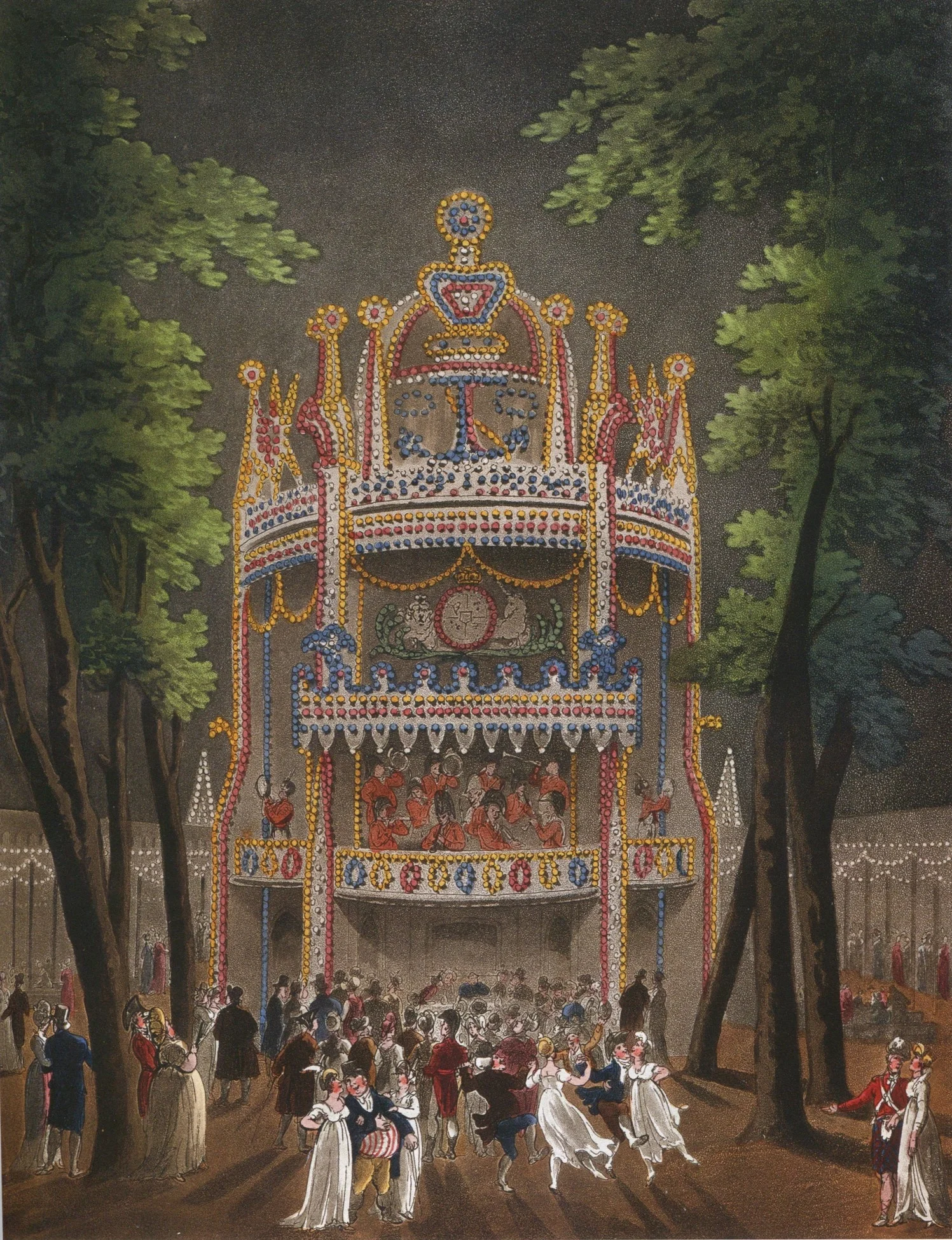 A.C. Pugin and J. Bluck after T. Rowlandson, Vauxhall Gardens, 1809, from Ackermann’s Microcosm of London III, pl.88.