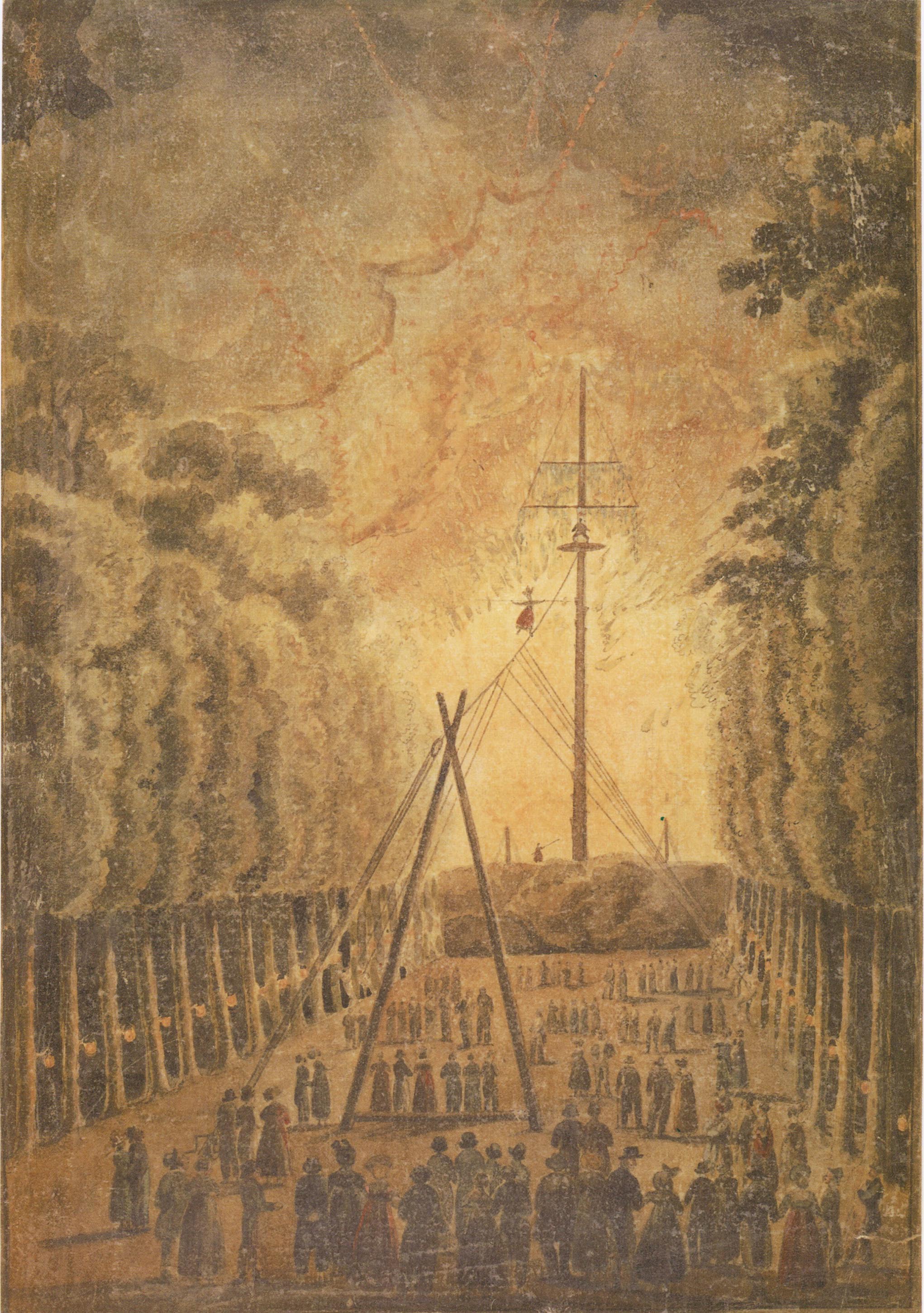 Madame Saqui at Vauxhall, engraving, c.1816-20
