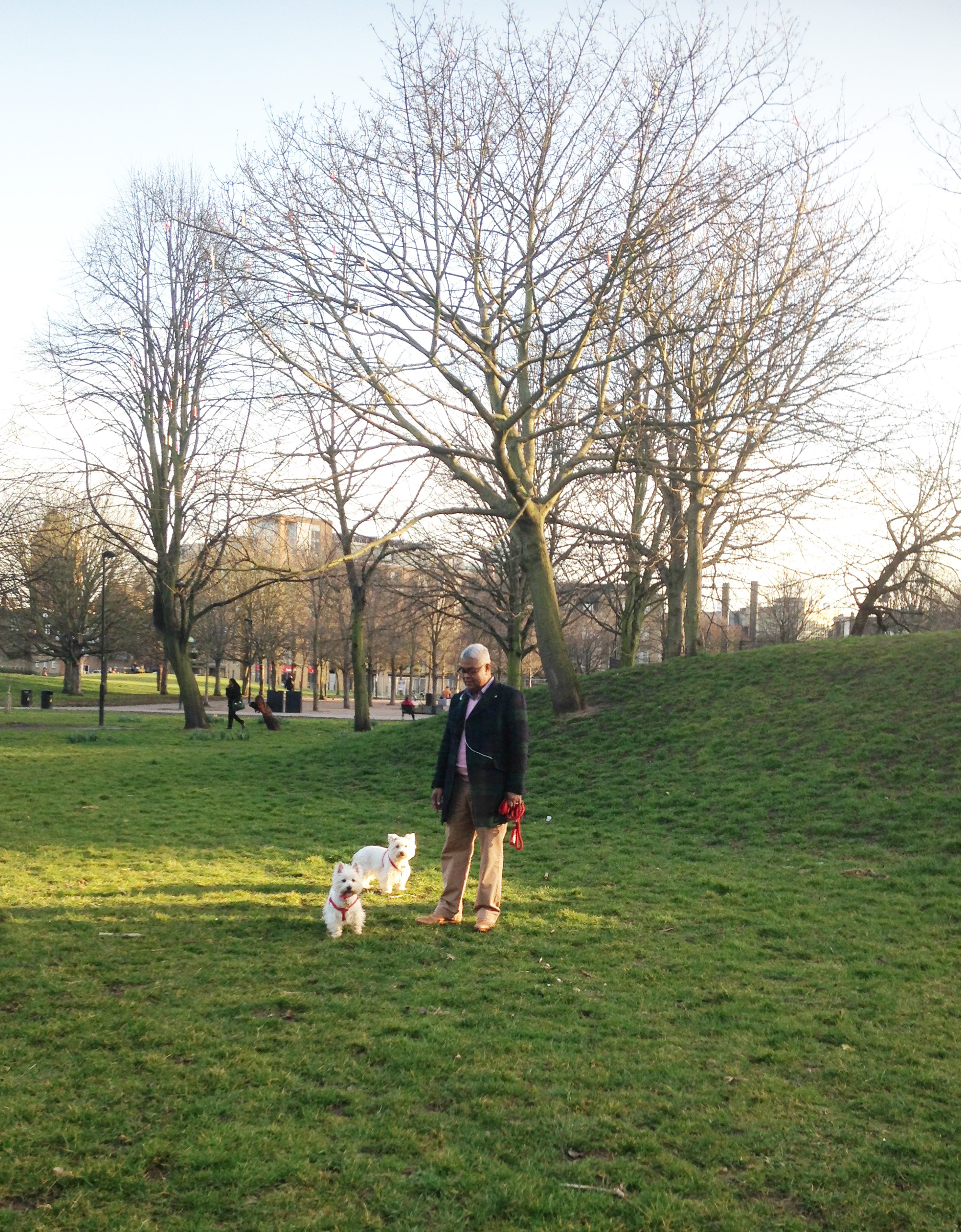 Maggie and Molly with their owner William