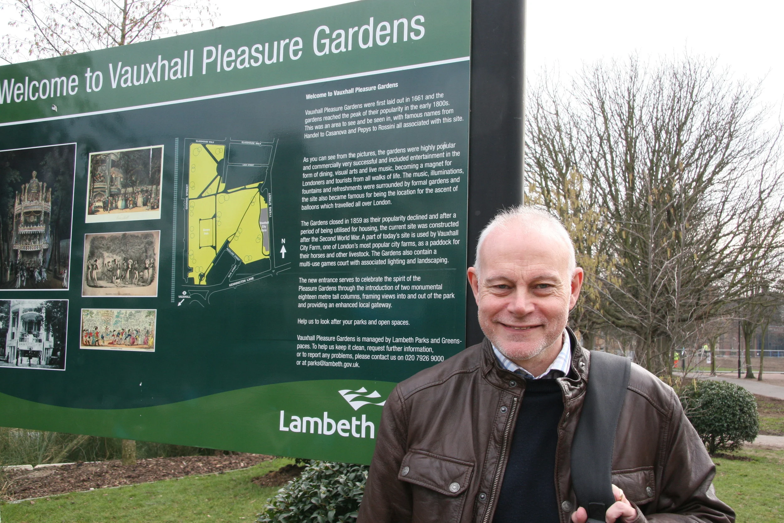 Jeff Raggett in Vauxhall Pleasure Gardens
