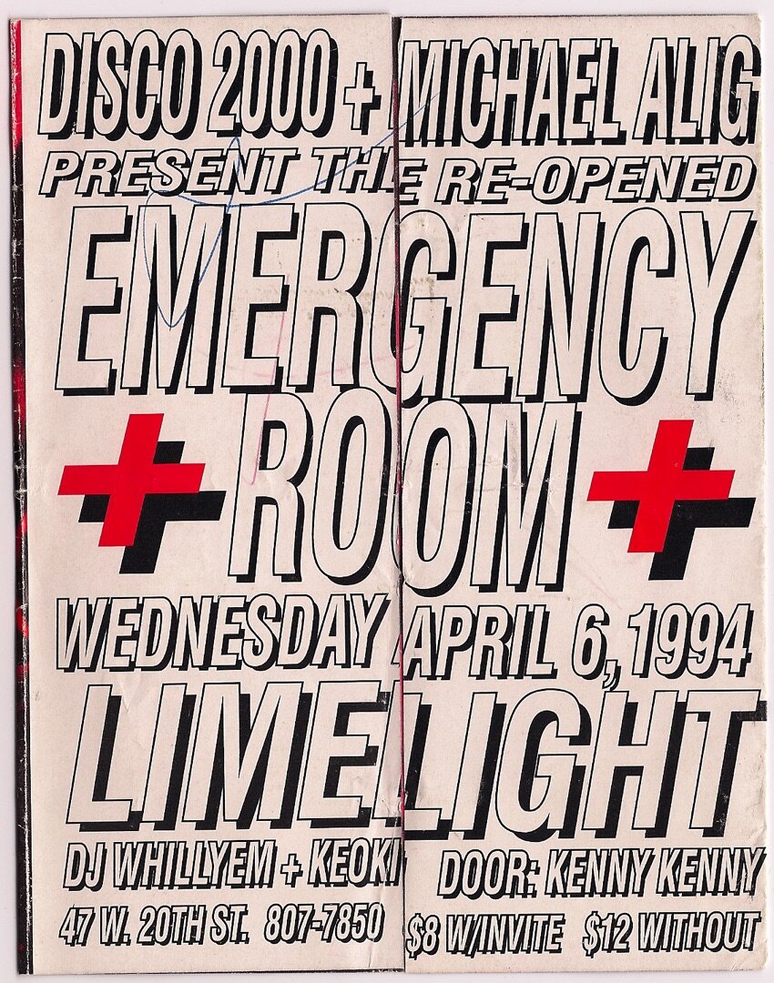 186Limelight-Disco 2000 and Michael Alig Emergency Room-4-6-94-001.jpg