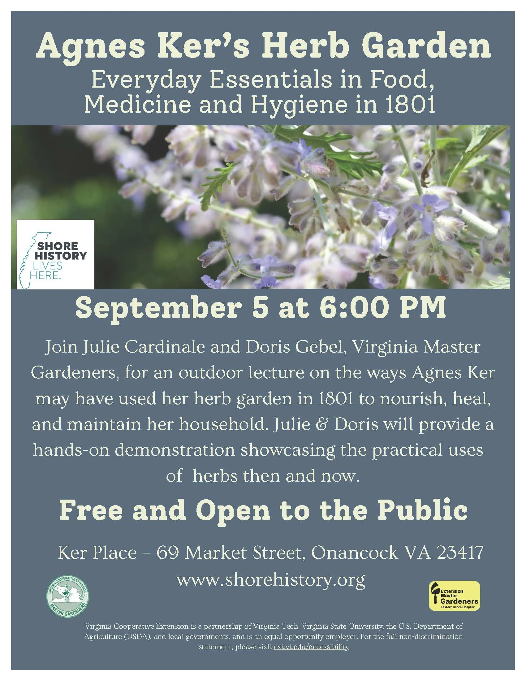 Agnes Ker's Herb Garden: Everyday Essentials in Food, Medicine and Hygiene in 1801 Lecture