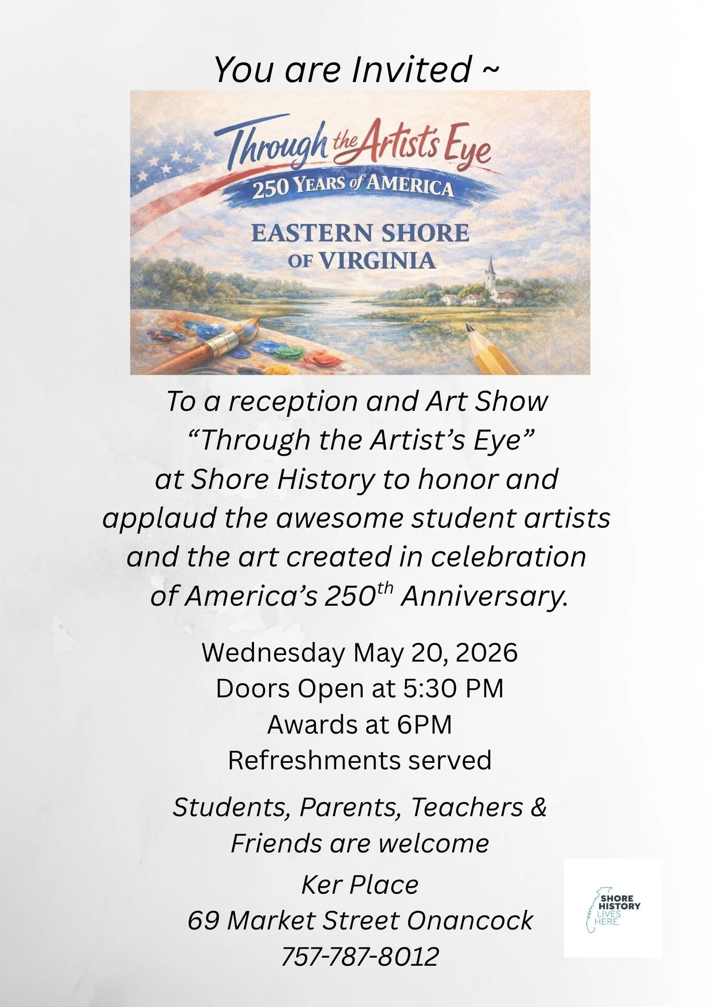 Student Artist Awards Reception