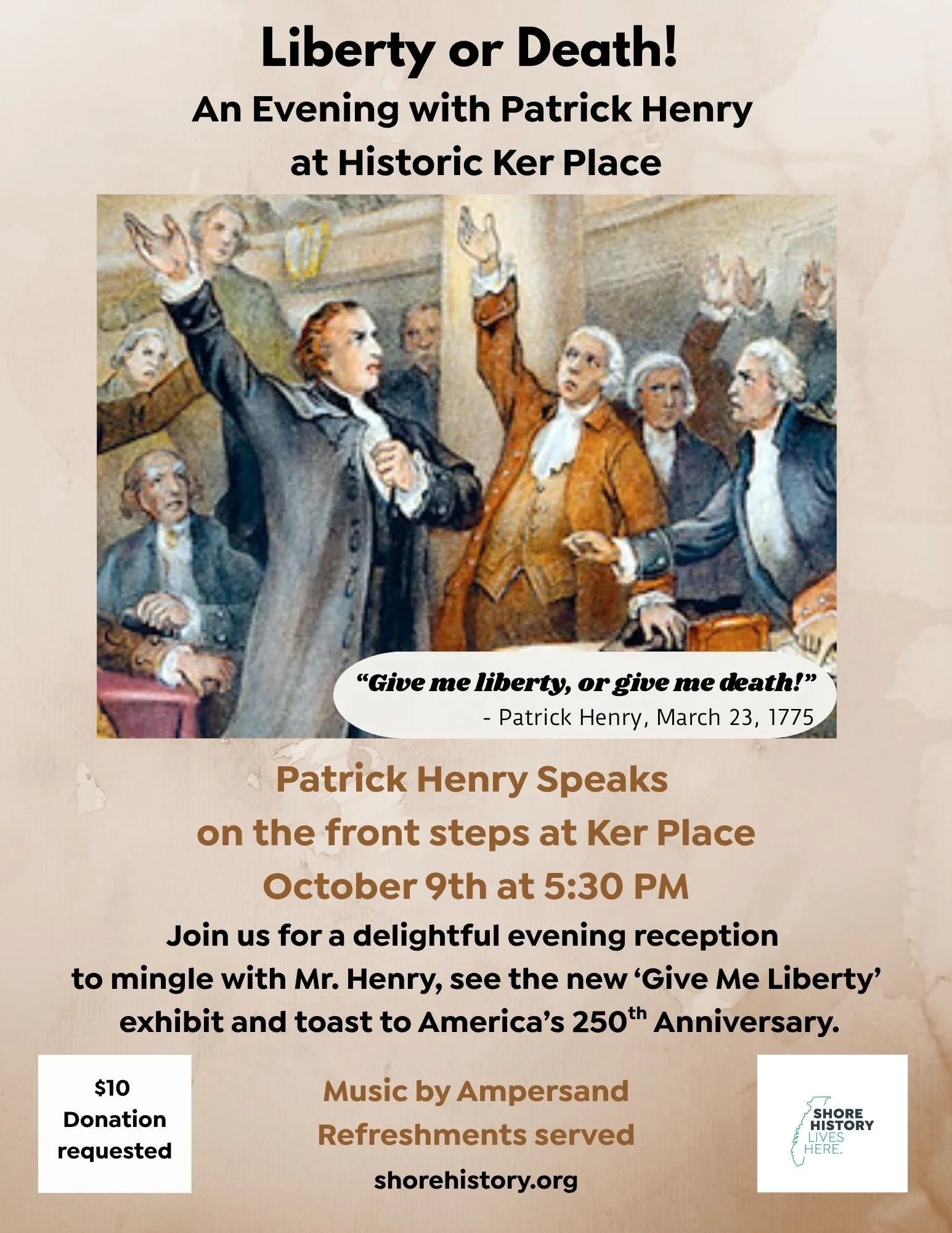 Liberty or Death!  An Evening with Patrick Henry