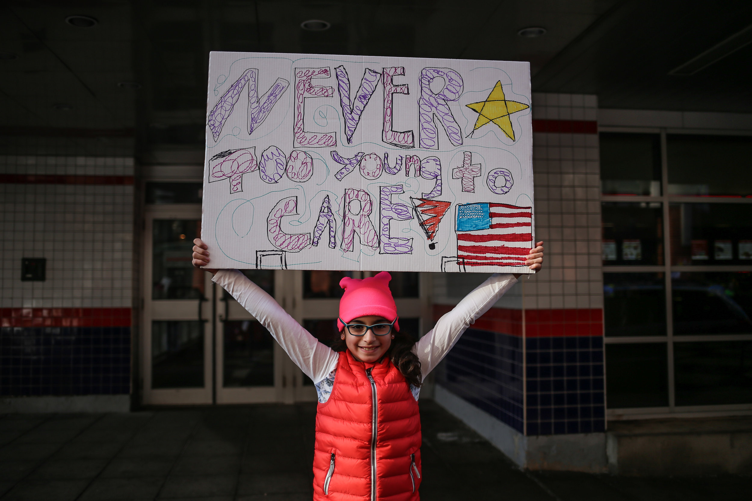 Stamford, Connecticut - January 21st, 2017: "Never Too Young To Care."