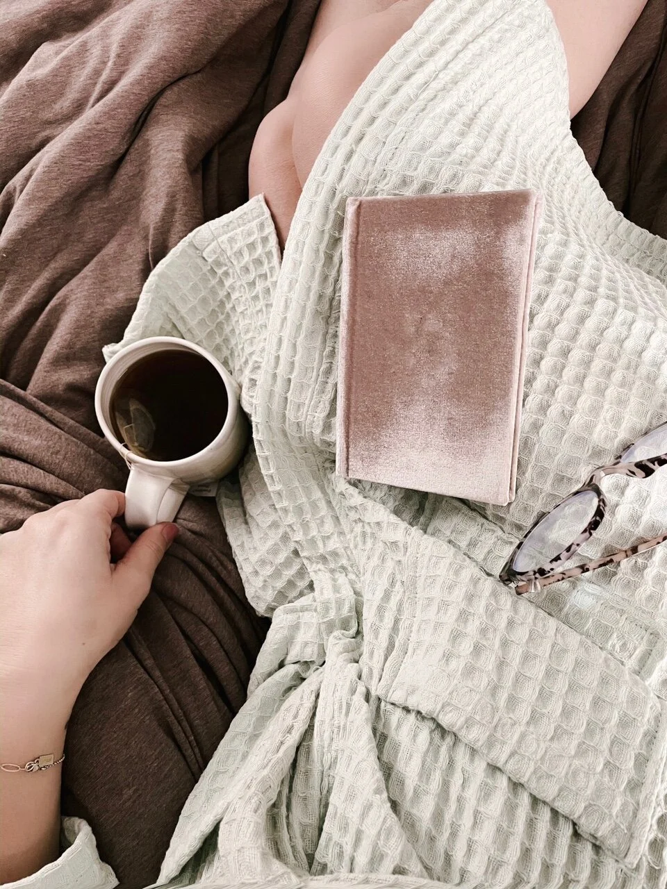 4"x6" Velvet Journal - mushroom beige