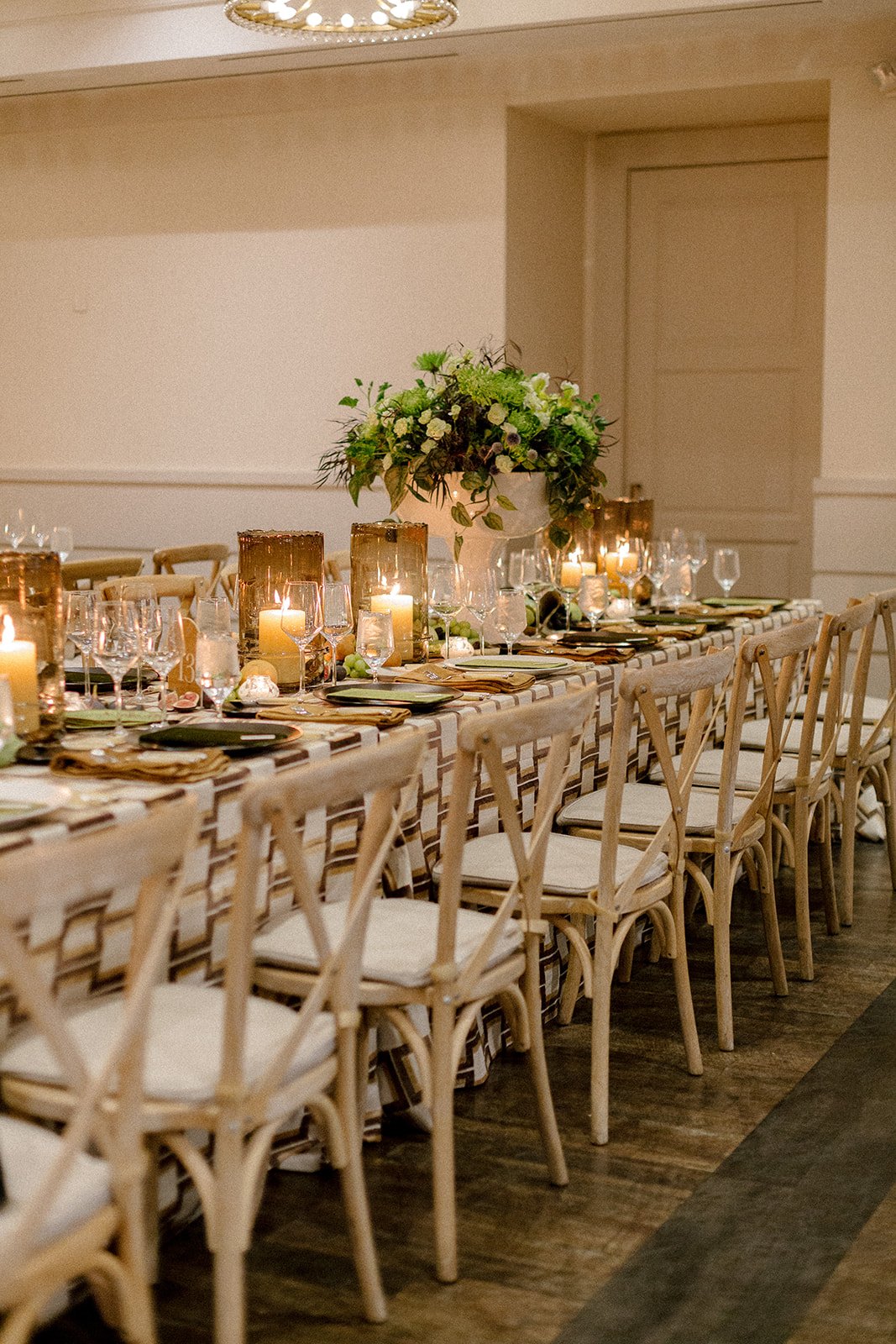 Custom velvet monogrammed dinner menus for your wedding tables