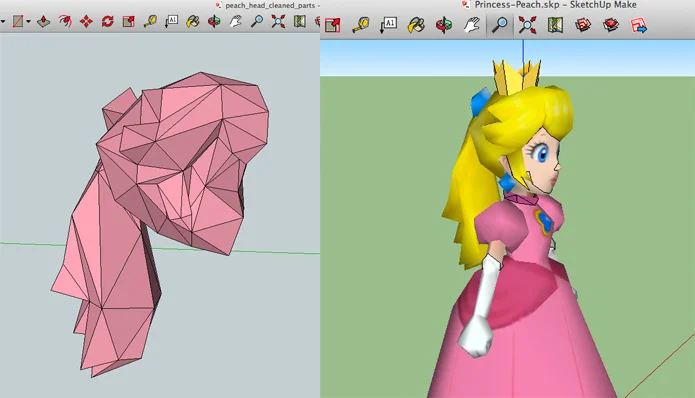 I have just taken her head and hair and reduced polygons. This is one of the components for my work.