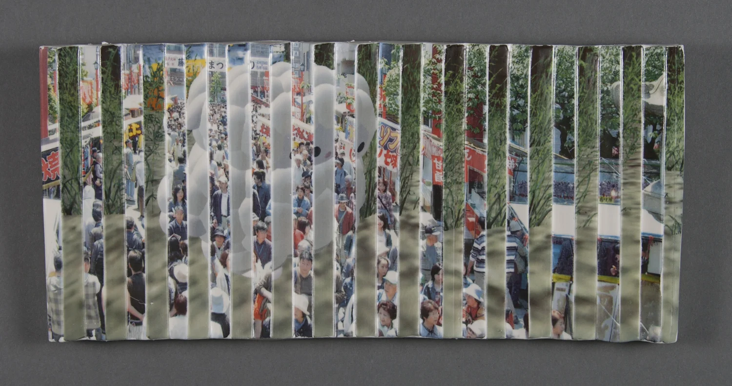 2011, 5”x10”x0.5” (1 panel), ceramic decal on cast porcelain. In private collection.