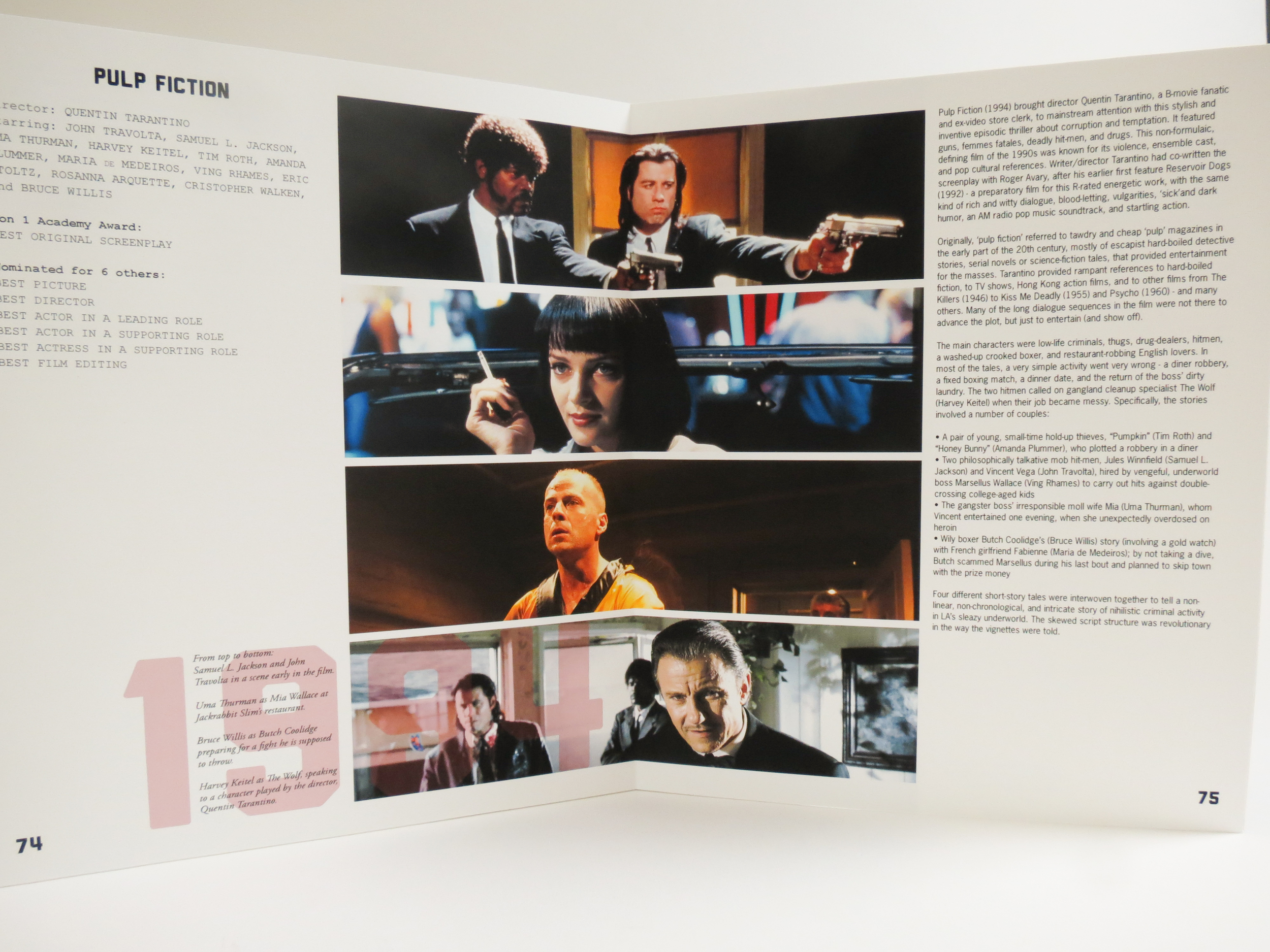 The final section of the book covers neo-noir films, which are films that meet the criteria to be called noir, but were created after the golden age of film noir ended. This is the only section in the book to use full color stills to show the change
