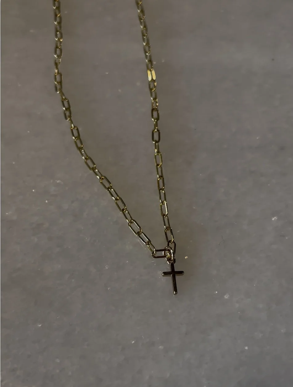 ✞✞EMI✞✞ Triangle Super Seven Necklace in 14k gold and sterling