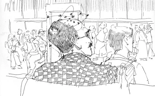 I saw this guy at the airport. I really did. Well, all right, I made up the bugs.