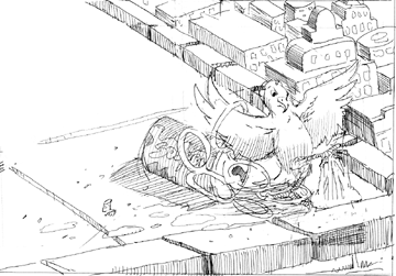 I wonder if they ever get stuck in the gum? What if they tried to eat a cigarette butt – foul!