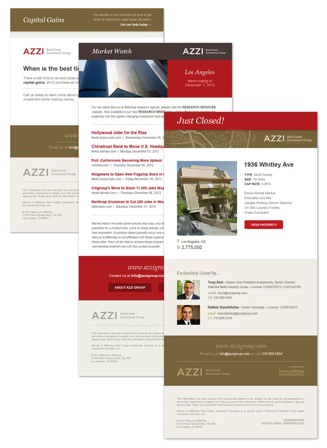 Email Templates / All designed and programmed to be editable in Mailchimp.