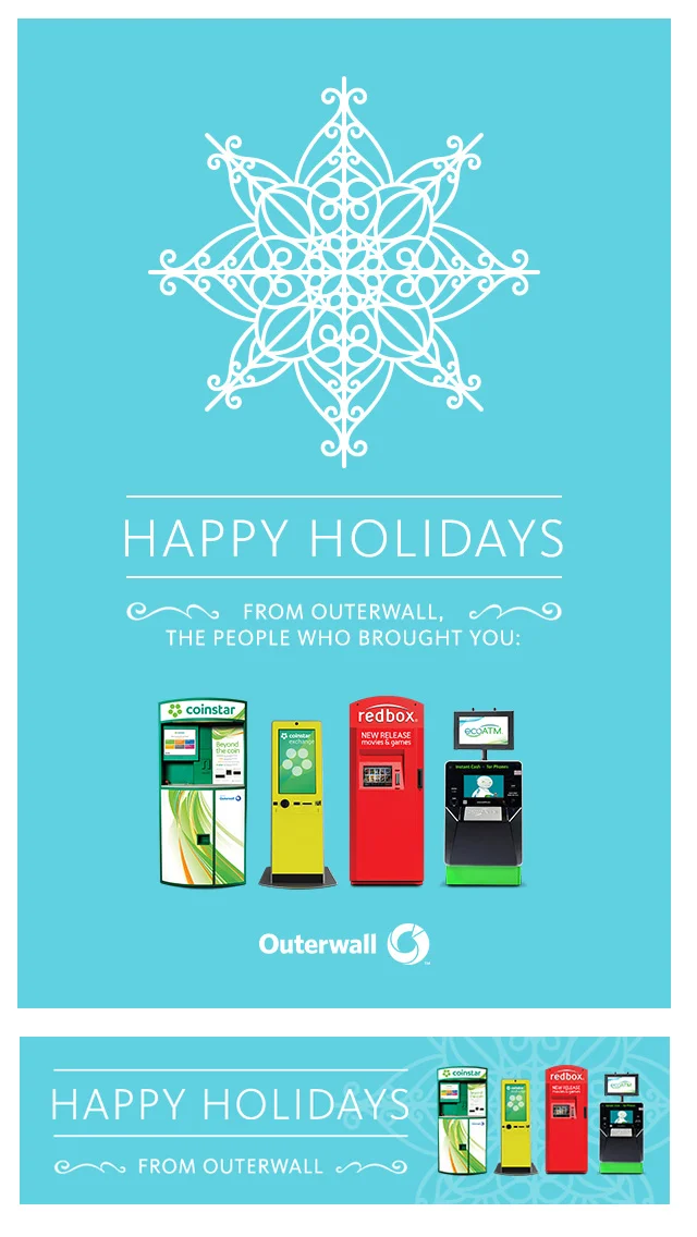 Holiday Card / Outerwall employees can choose to mail out a greeting card or insert the image in their email.