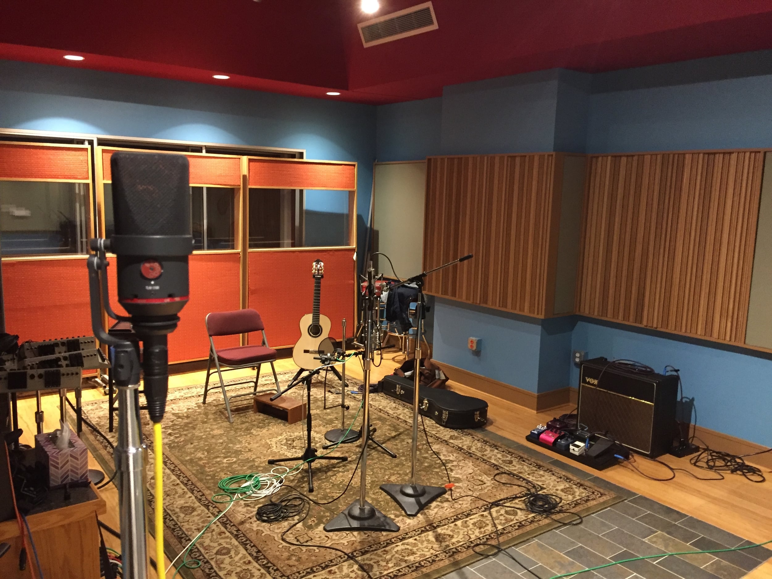 My recording setup in Airshow's Studio A