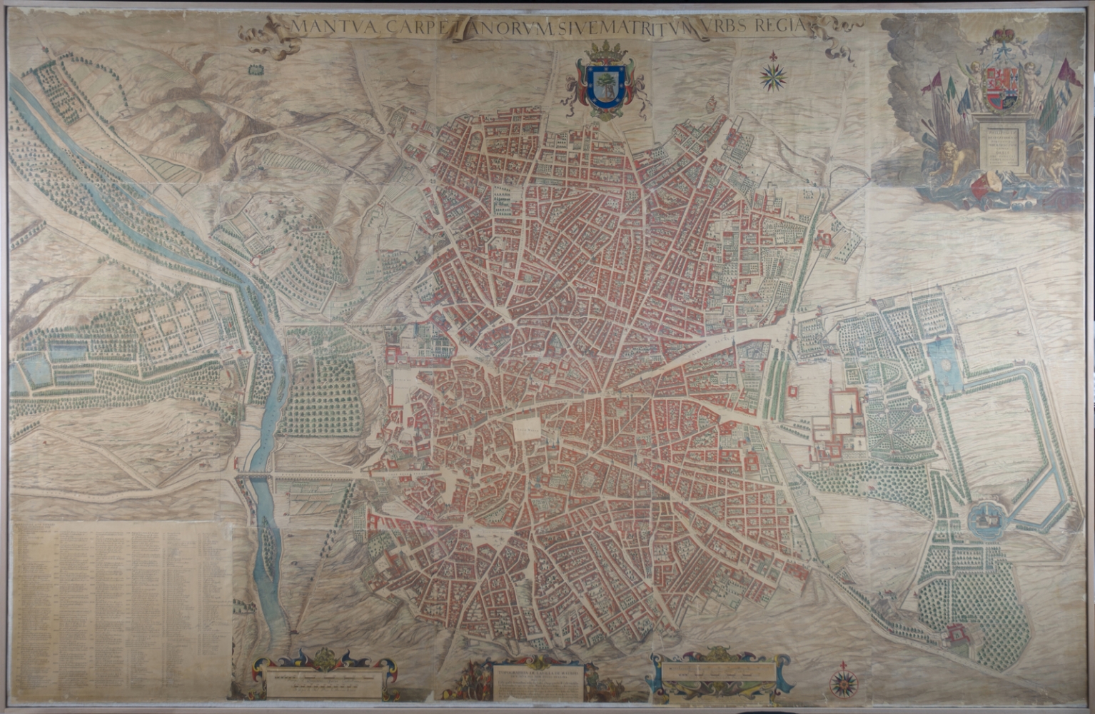 Map of Madrid by Pedro Texeira, 1656