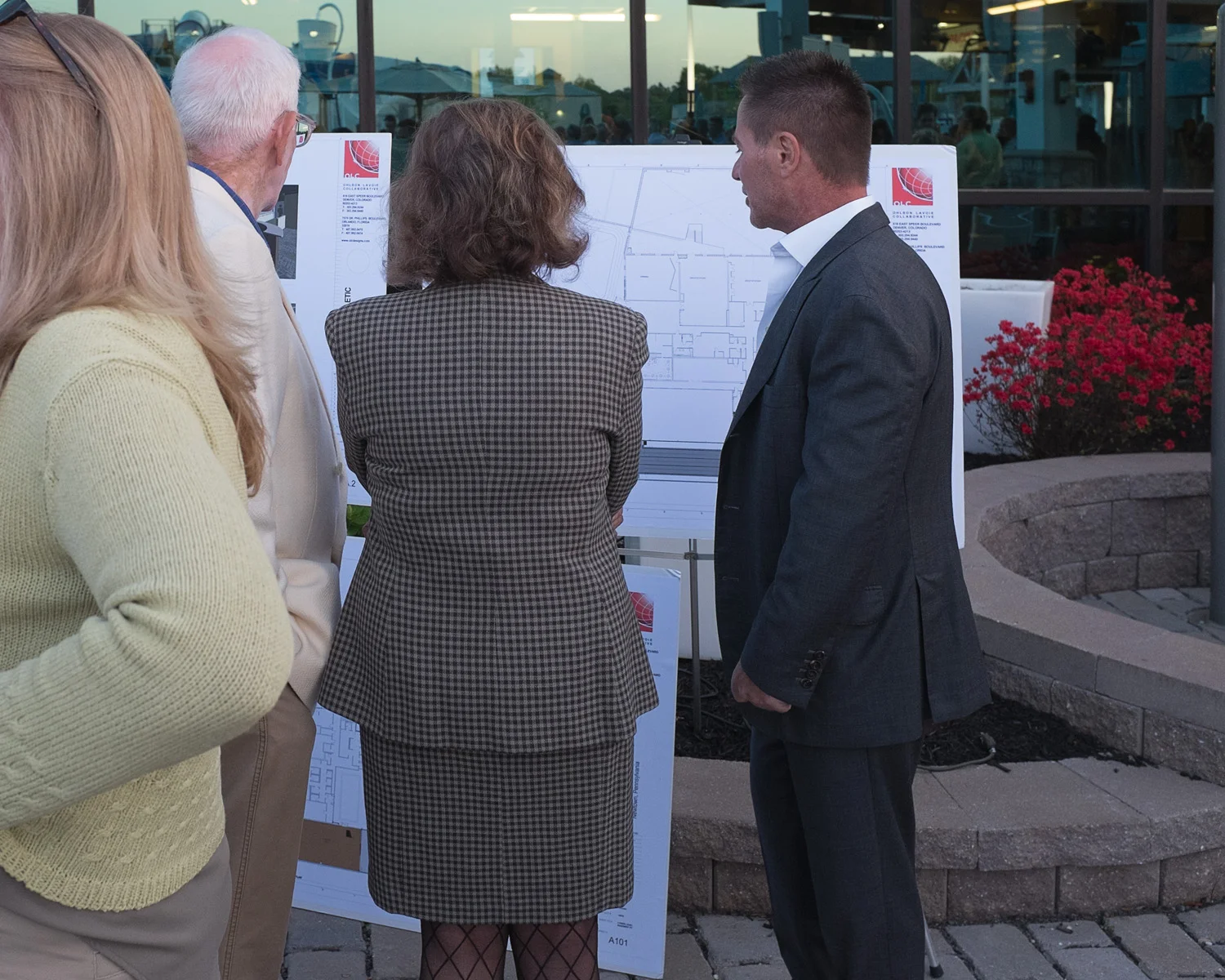  At the “Breaking Boundaries” display; Jim Worthington (right), the co-owner and president of NAC - the man behind the project