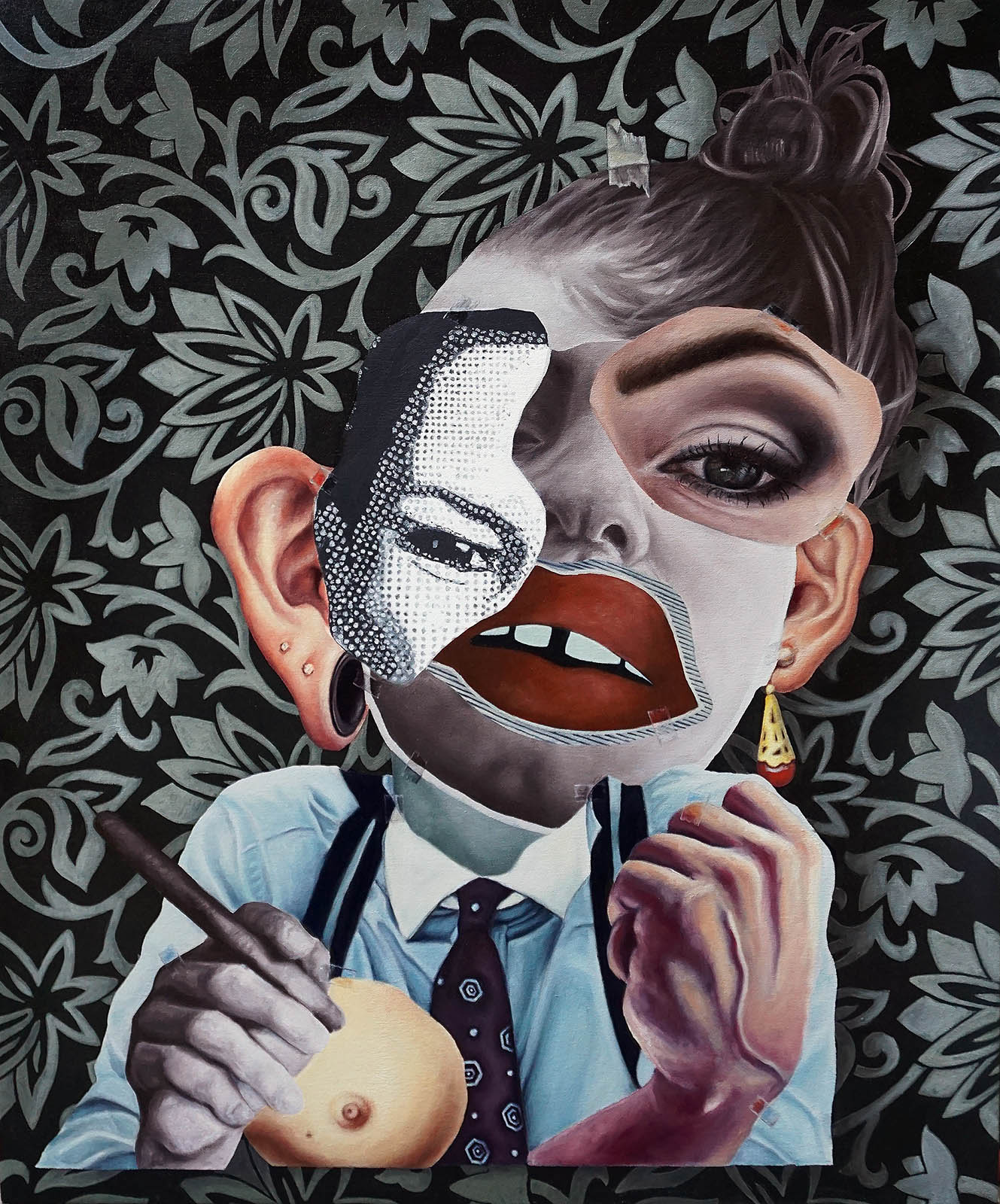 'You'll never be a man.' / 36 x 30 in. / Oil on canvas / 2018