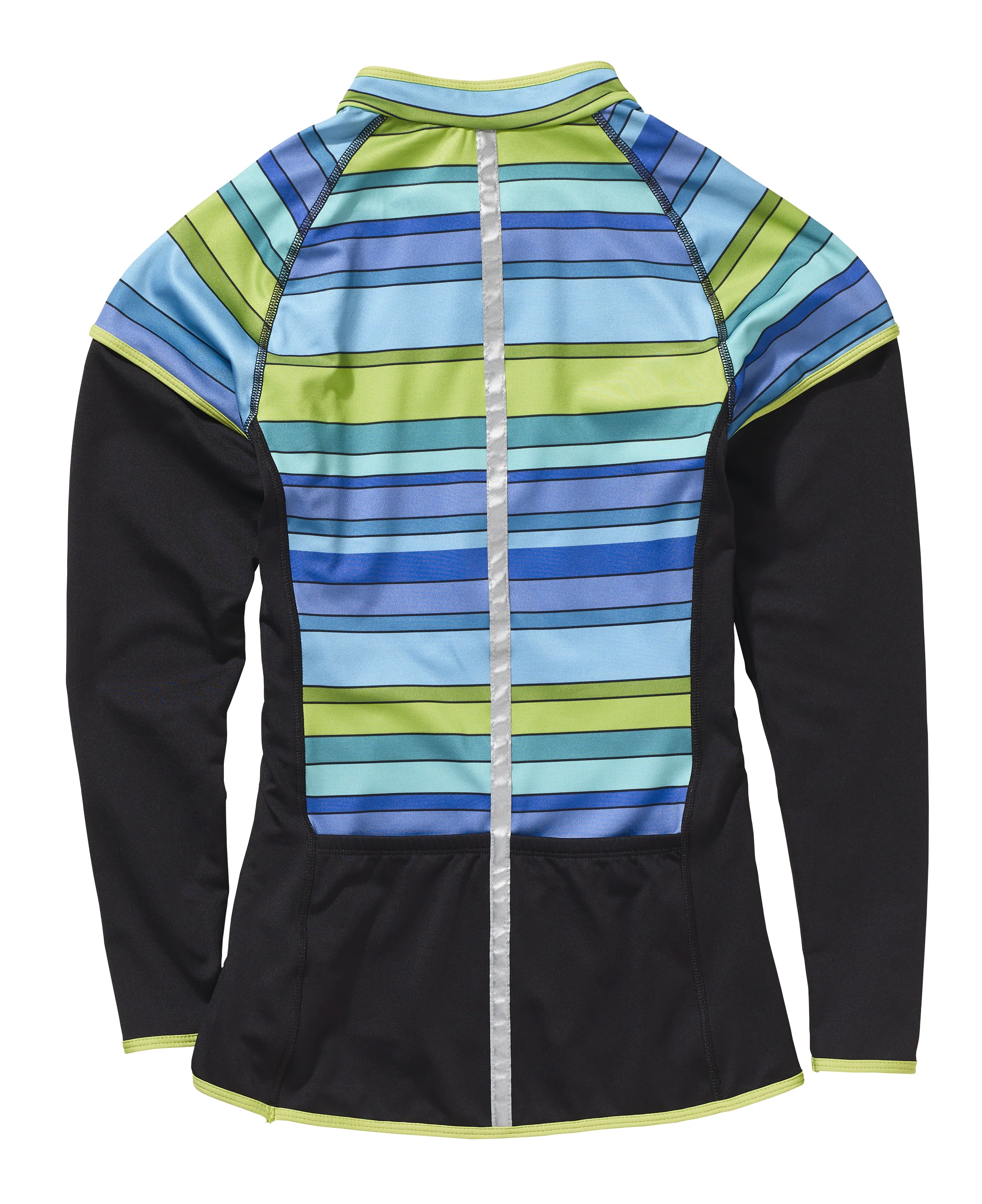 Take the Lane Long Sleeve Cycling Jersey, rear view with reflective trim
