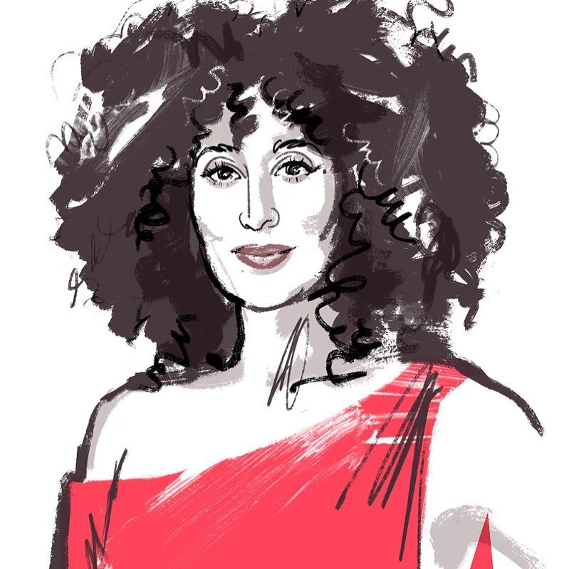 @traceeellisross for @entertainmentweekly
&bull;
This is my second time getting paid to draw this iconic queen!
&bull;
#art #illustration #portrait #editorialillustration #traceeellisross #portraitillustration #drawing #digitalart #fashionillustratio