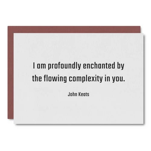 Keats Quote Card - WL51