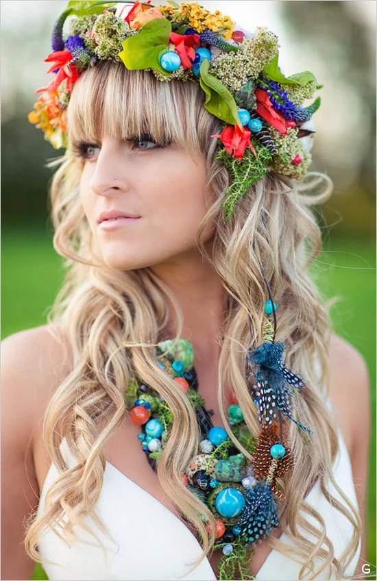 Matching Flower Crown & Floral Necklace