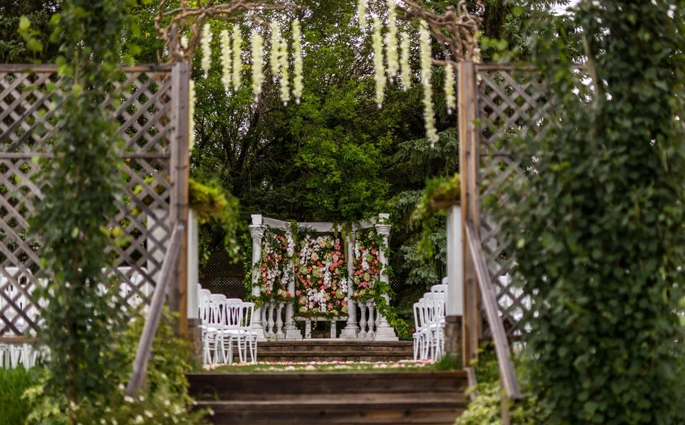 Wedding Ceremony Flower Wall