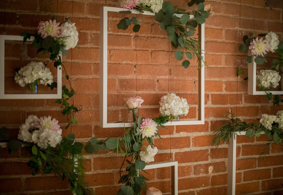 Hanging Flowers on Picture Frames