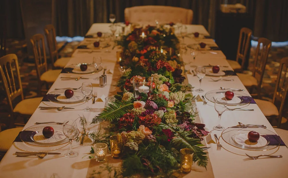 King's Table Garland for Wedding Reception