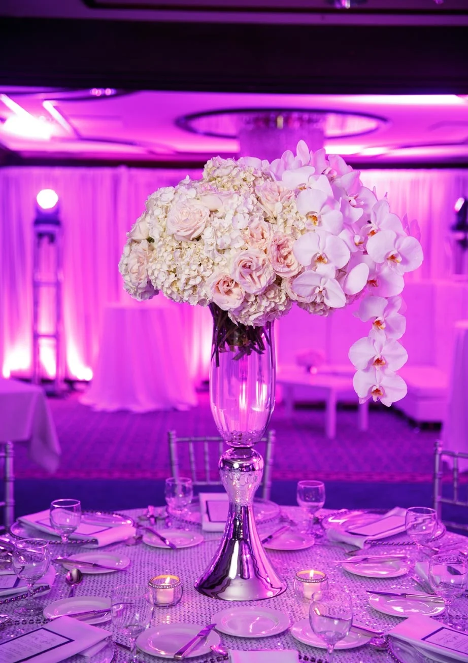 White Floral Reception Centrepiece