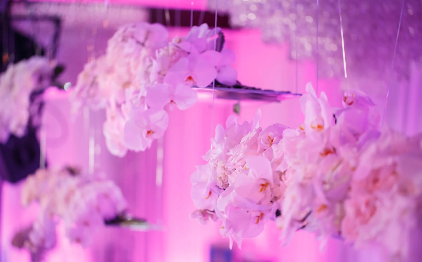 Hanging Flower Arrangements with Orchids