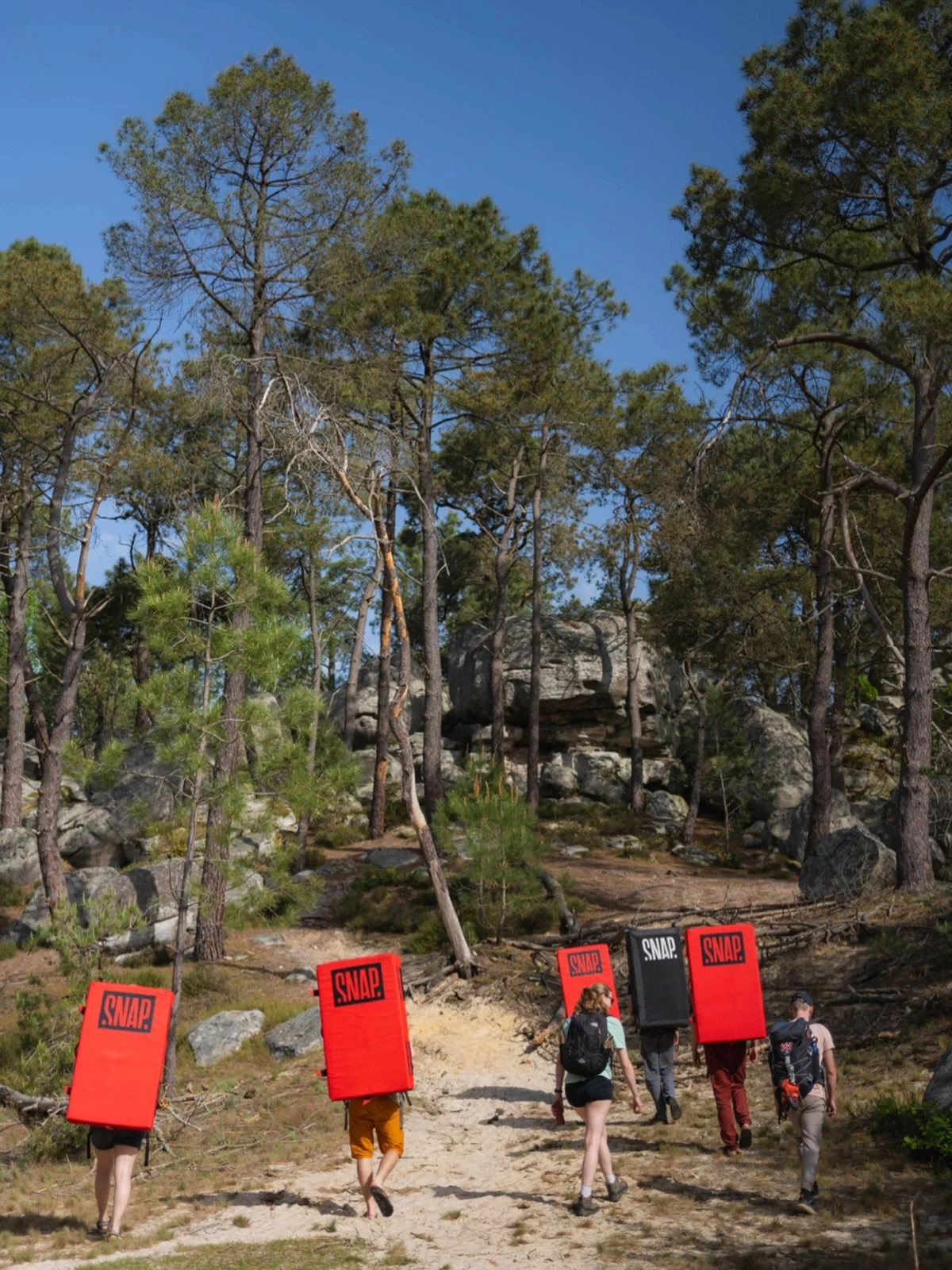 The workout starts before anyone touches the rock.