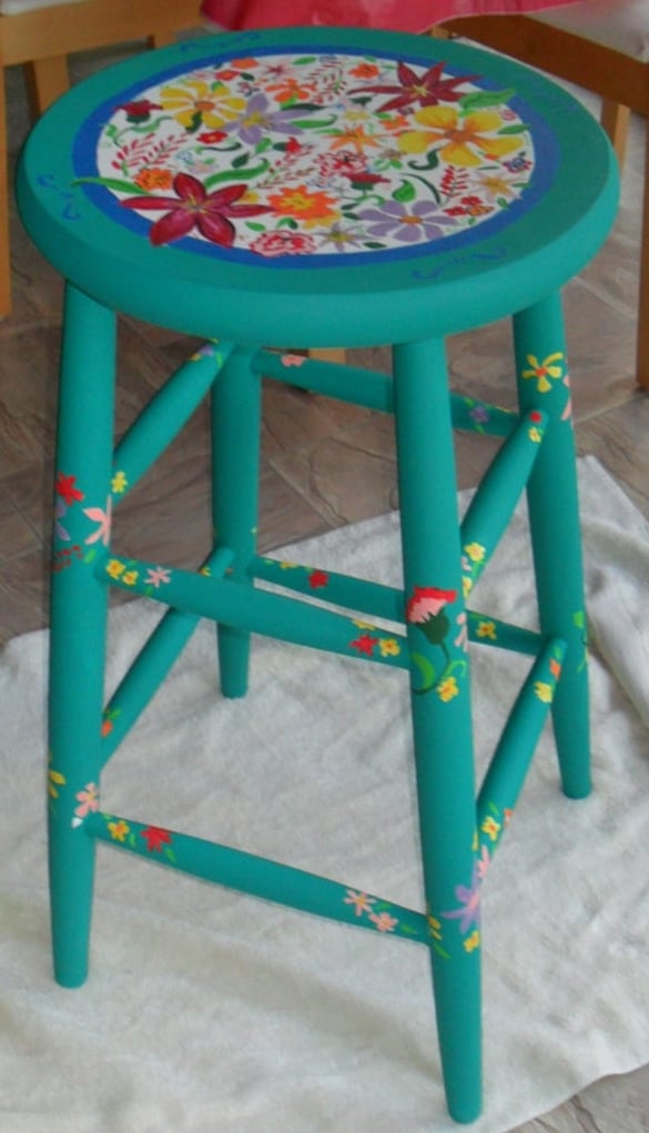 Floral Stool