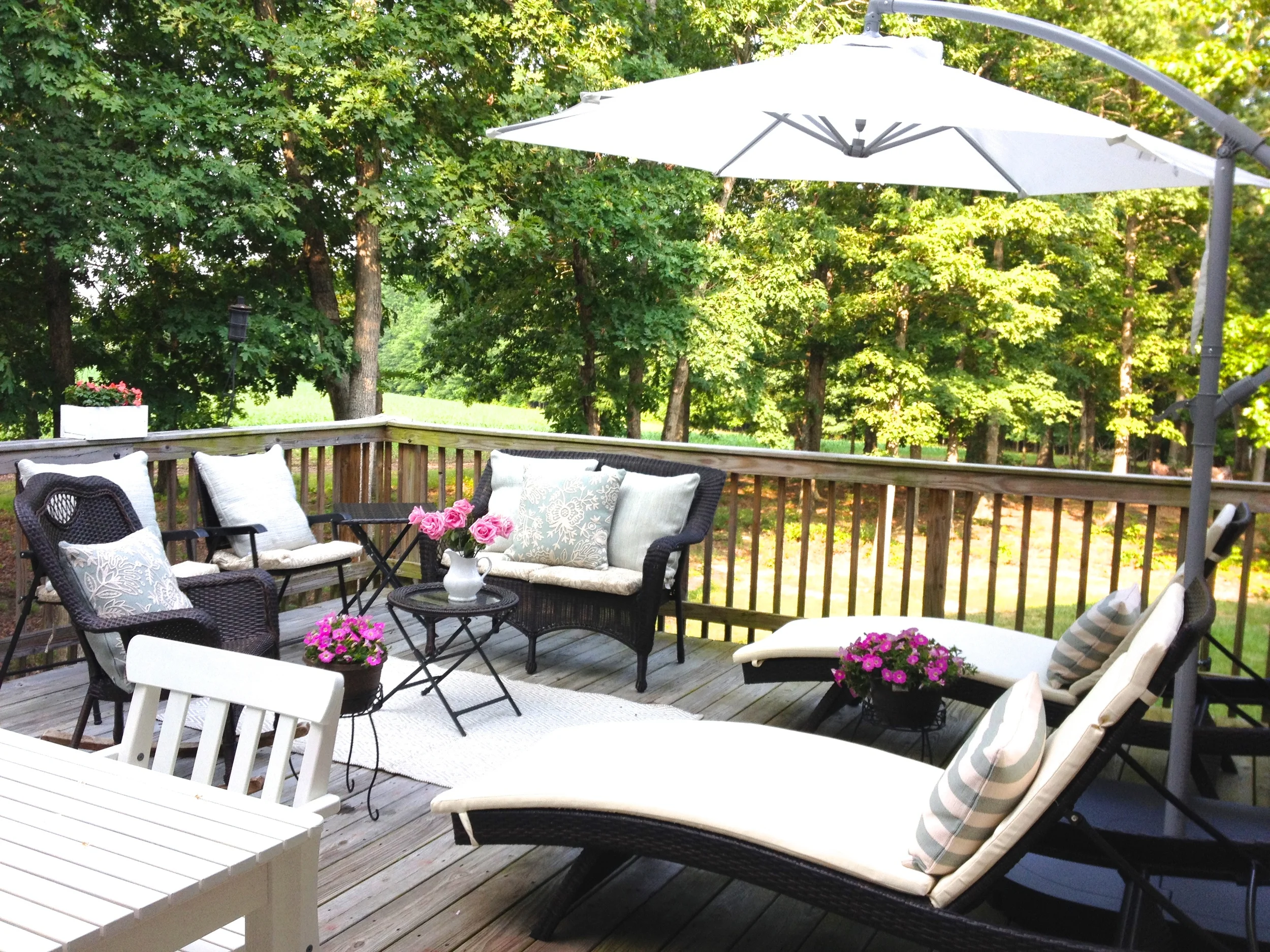 Happy Monday! We are getting ready for a week full of visitors! We are so happy to have family staying with us! Im happy to get to host/relax on our new deck furniture! Hope everyone has a wonderful week !!! -Kelly 