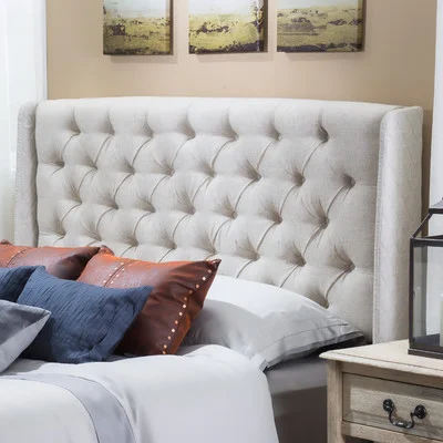 This discounted linen look headboard with white bedskirt will be used instead of the pricy linen bed shown in the story board. Also had great reviews and you cant beat the price. 