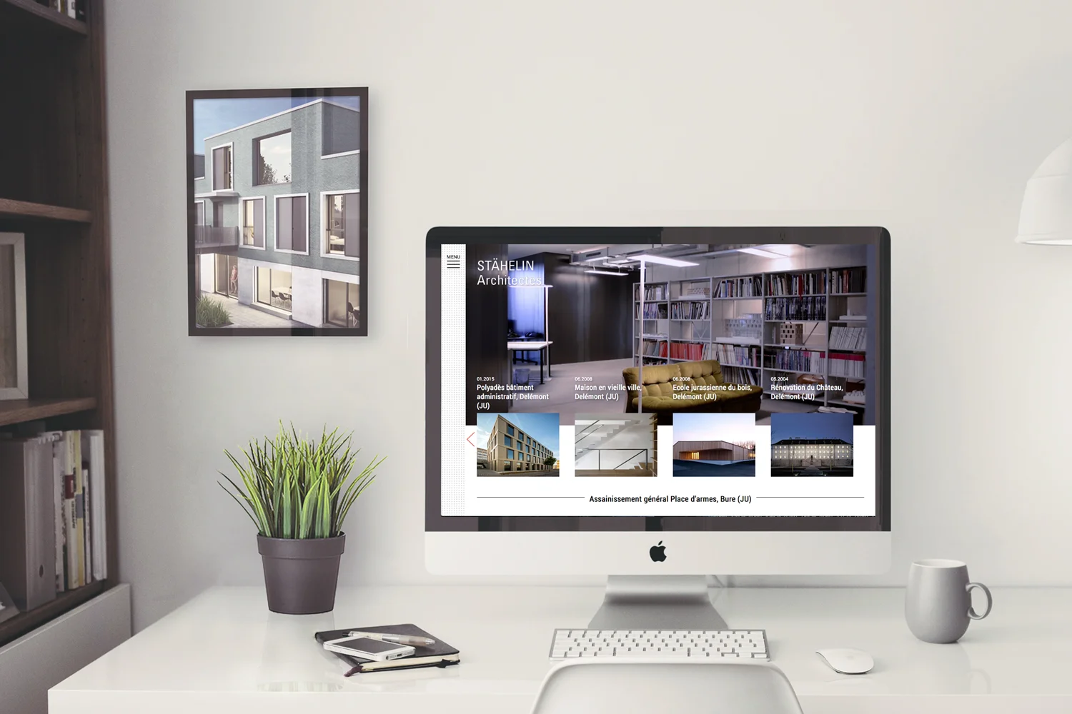 Concept, design et direction artistique du site internet staehelinarchitekten.ch @fannyducommun