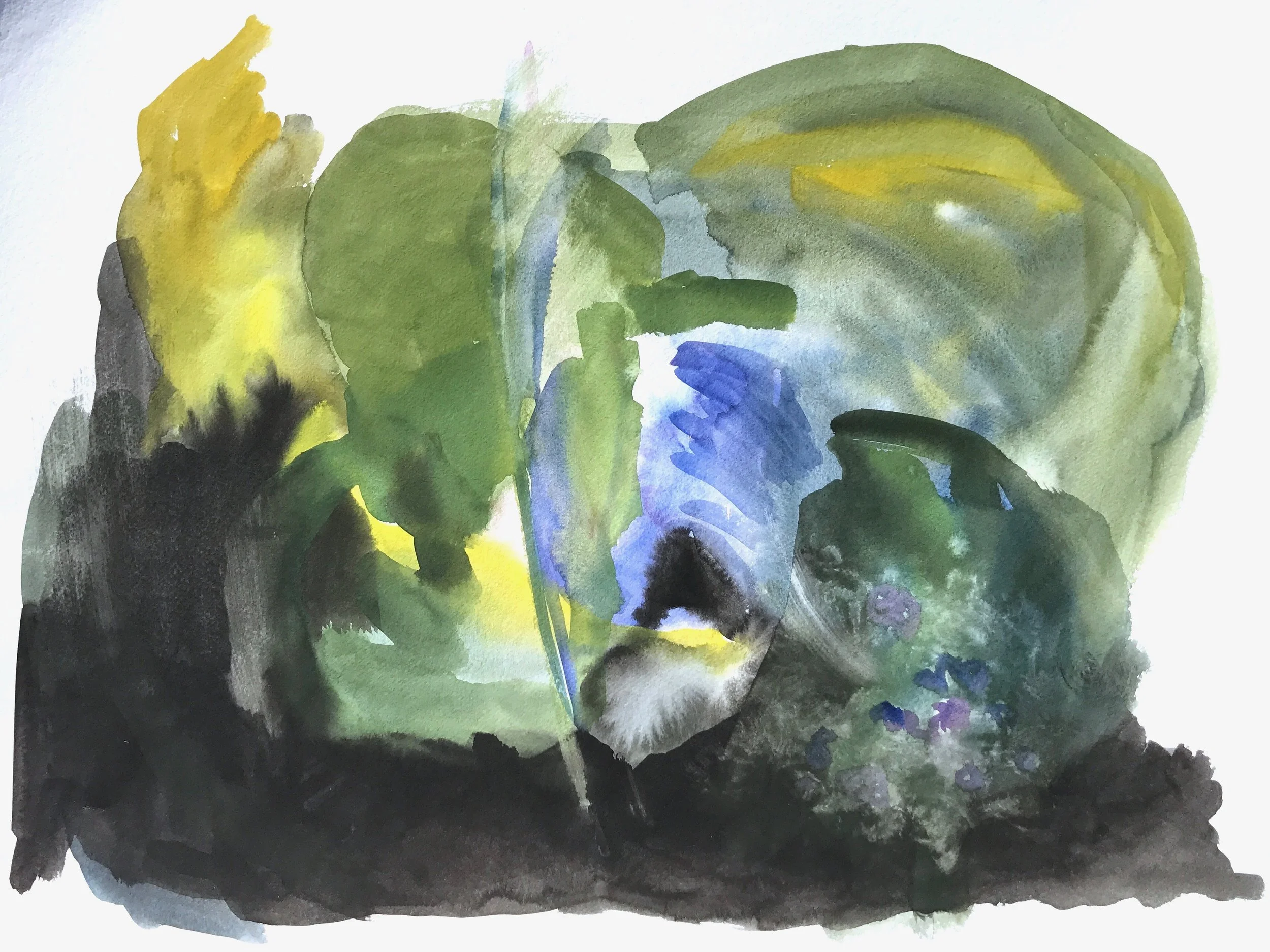 It Came Through After Six, 2017. 18"x24" watercolor on paper.