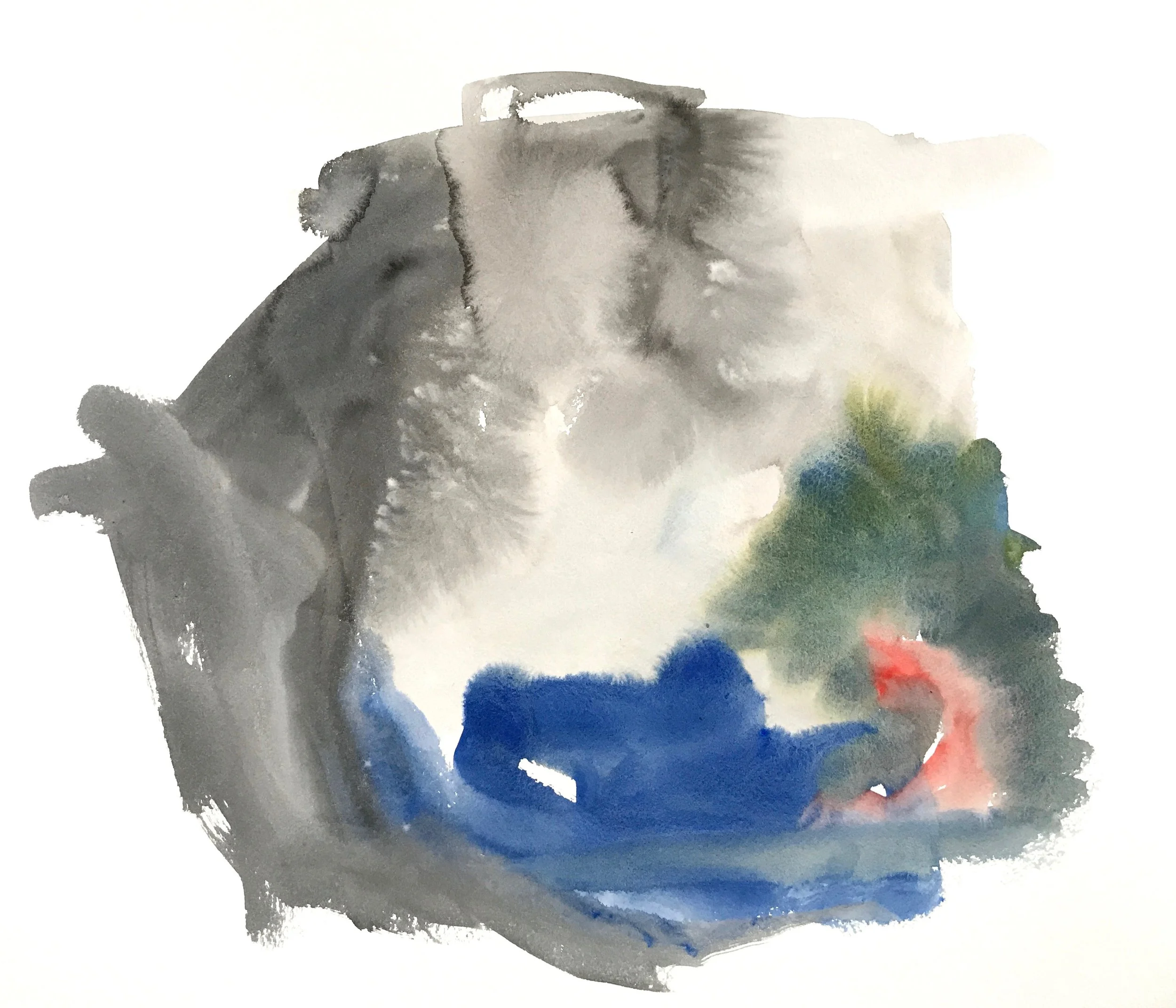I don't think so, 2017. 18x24 inches watercolor on paper