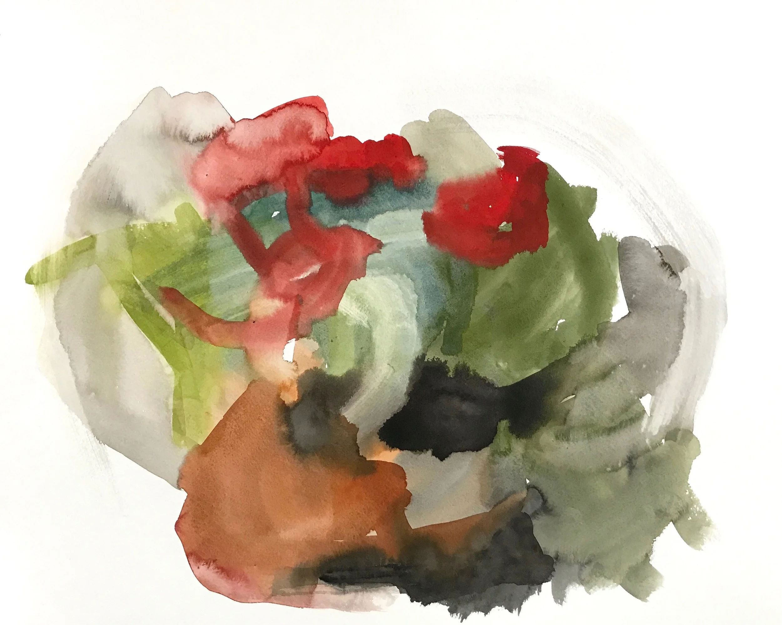 There were four-- no, five, 2017. 18x24 in watercolor (sold)