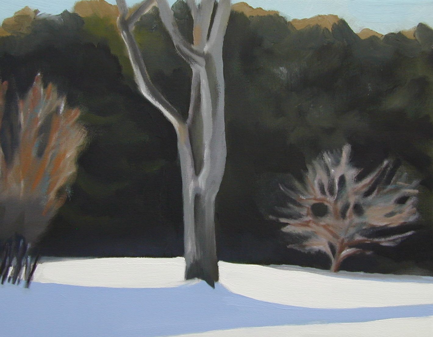 Tree in the Back. 11 x 14 inches, oil on canvas (sold)