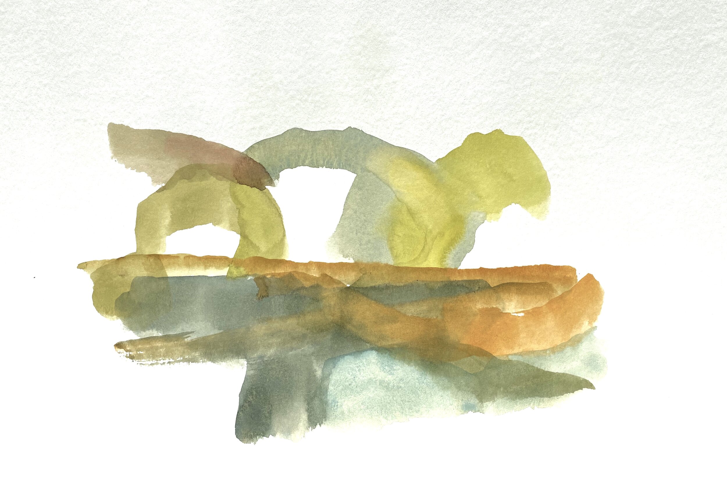 I Hadn't Looked Over There Yet, 2020. 11x15 inches, watercolor