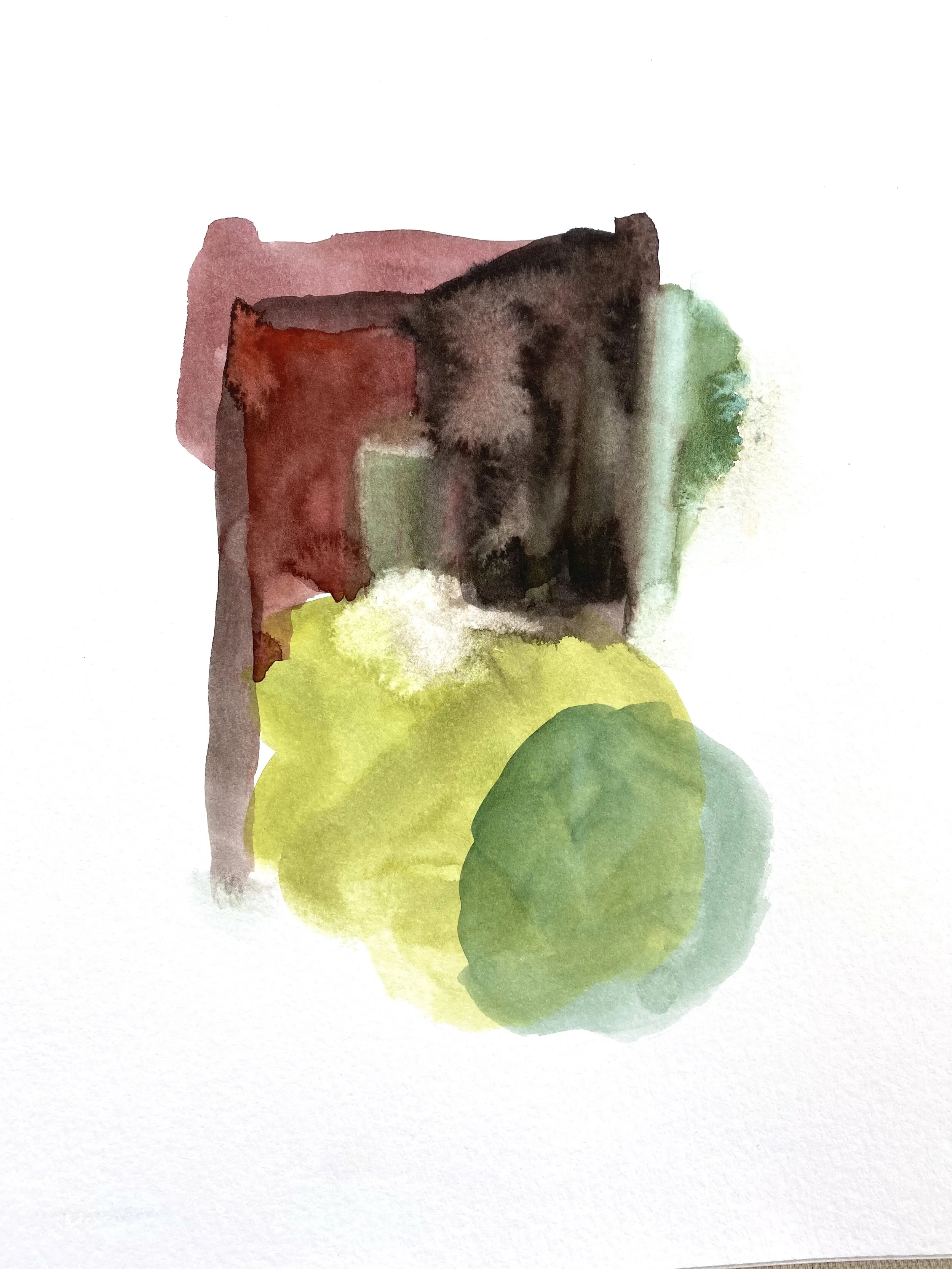 Under Here, 2020. 12x10 in. watercolor