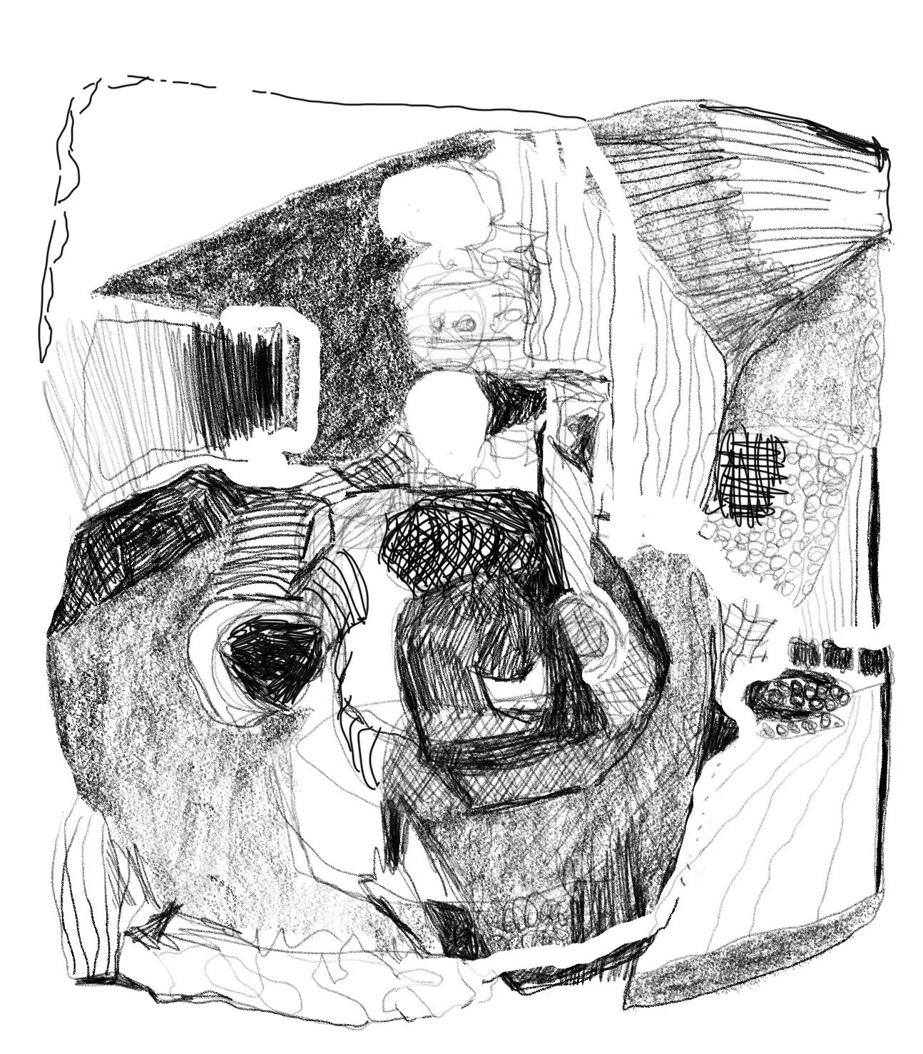 Reading, 2020. Digital drawing, iPad