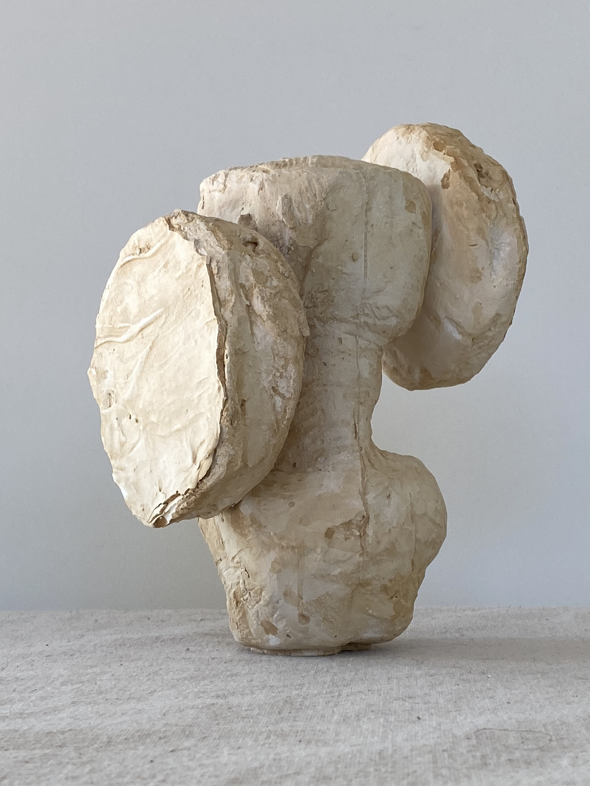 I Can't Listen, 2020. 6x9x5 inches, plaster.