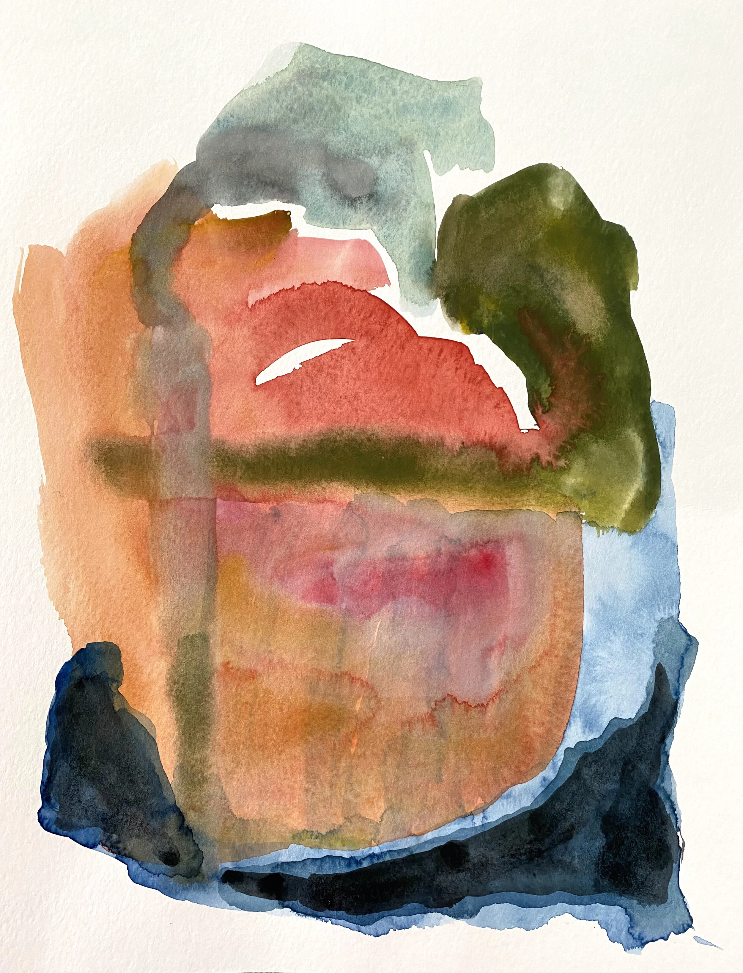 I Can't Remember What I Decided, 2021. 12x9 inches, watercolor.