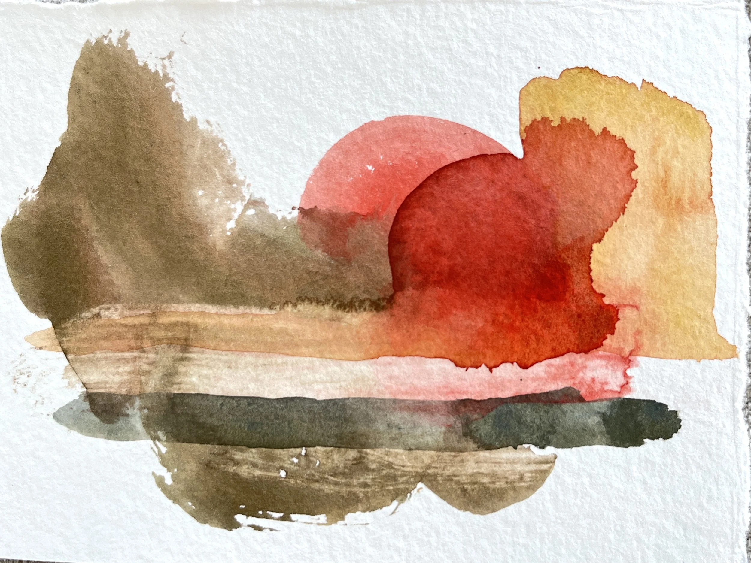 Remember in January, 2022 (sold). watercolor