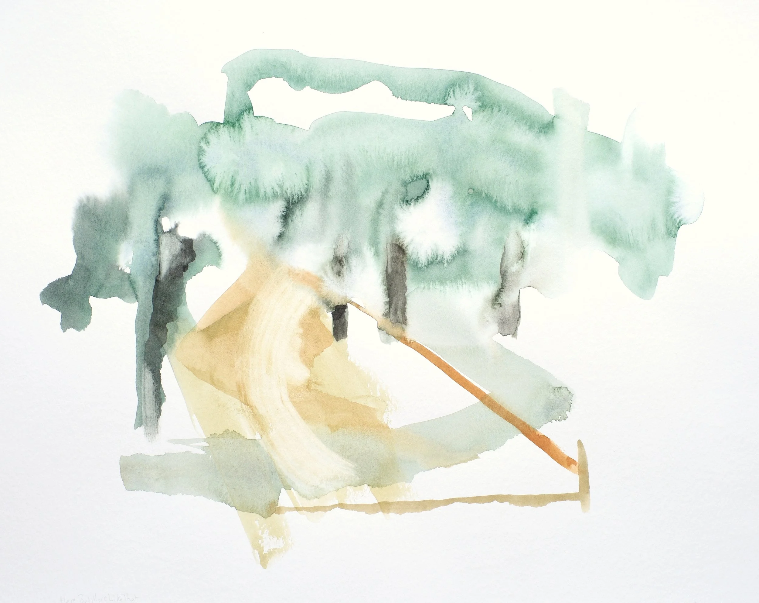 Here But More Like That, 2023. 18x24 in. Watercolor