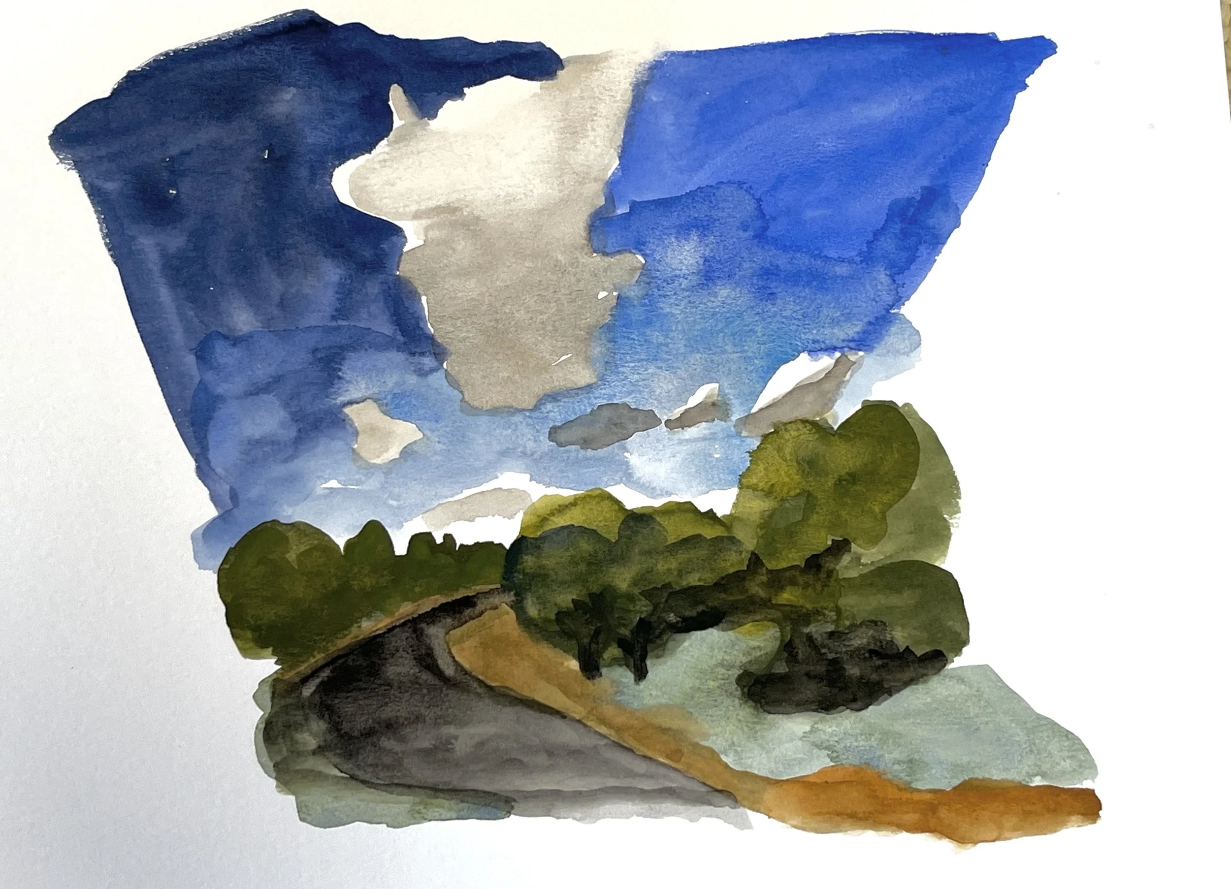 Calle, 2023. 9x11 in. watercolor