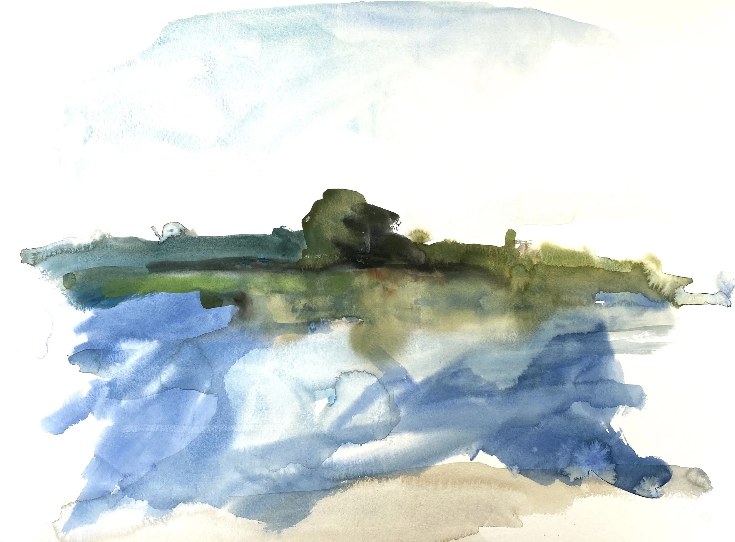 Louse Point, 2017. 18x24 in. Watercolor
